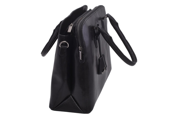 Dámská kožená kabelka černá 250140