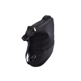 Dámská kožená kabelka černá 250701