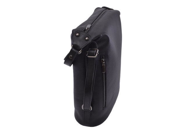 Dámská kožená kabelka černá 250702