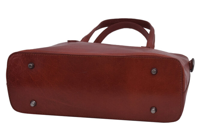 Dámská kožená kabelka červená 250135