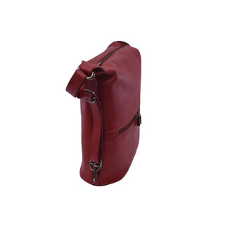 Dámská kožená kabelka červená 250701