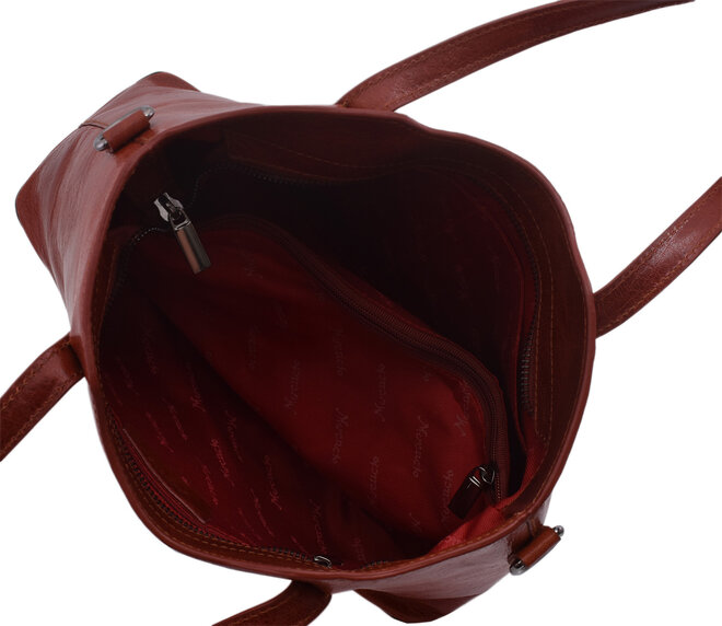 Dámská kožená kabelka tmavěhnědá 250130