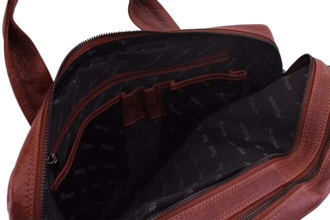 Kožená taška na notebook růžová 370116