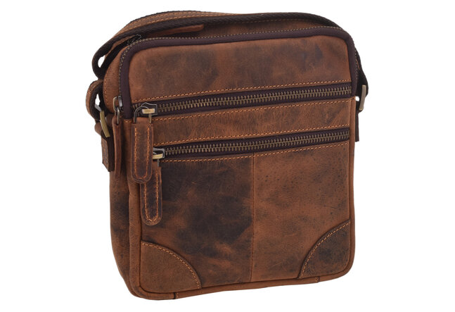 Pánské kožené crossbody tan hunter 250849