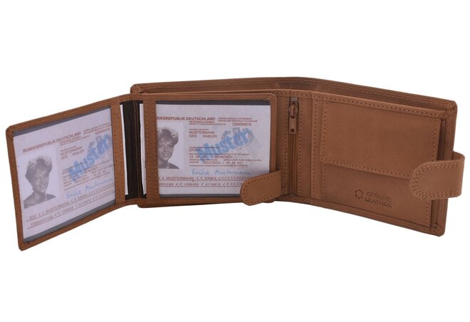 Pánská peněženka MERCUCIO béžová vzor 1 divočák celý 2911906