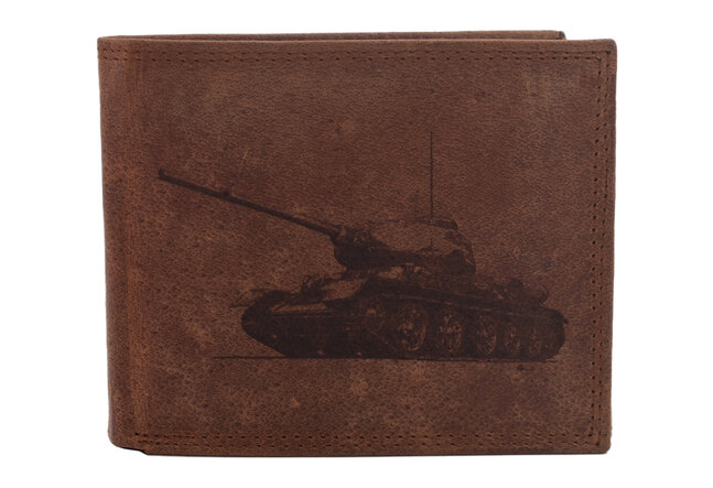 Pánská peněženka MERCUCIO světlehnědá vzor 62 tank T64 2911911
