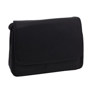 Dámská kožená crossbody kabelka černá 220108