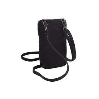 Dámská kožená crossbody kabelka černá 2511539