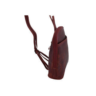 Dámská kožená crossbody kabelka červená 250101