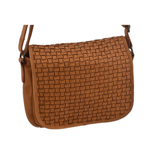Dámská kožená crossbody kabelka žlutá 270112