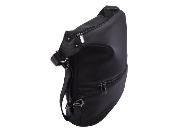 Dámská kožená kabelka černá 250701