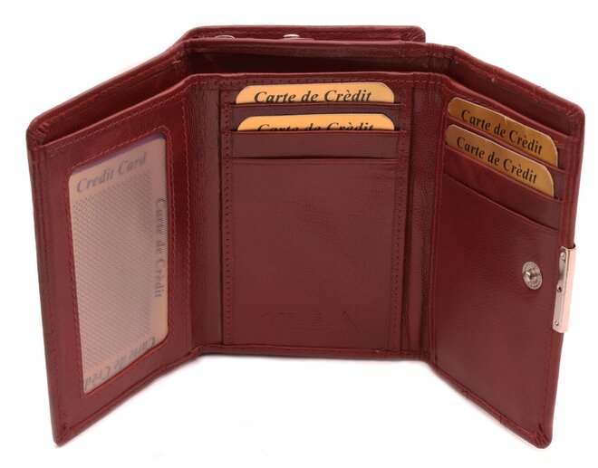 Dámský dárkový set Mercucio červený 310 - dámská peněženka 3911856 a hladký dámský opasek 721