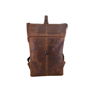 Dámský kožený batoh camel 350099