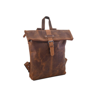 Dámský kožený batoh camel 350099