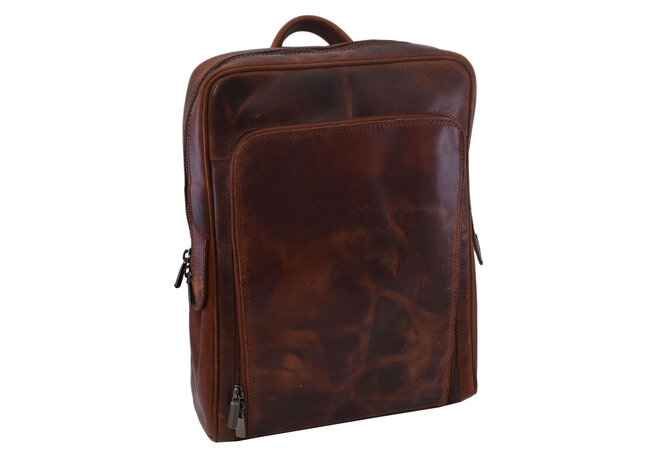 Dámský kožený batoh hnědý 370123