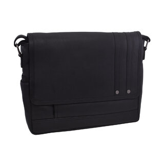 Kožená taška na notebook černá nappa 250856