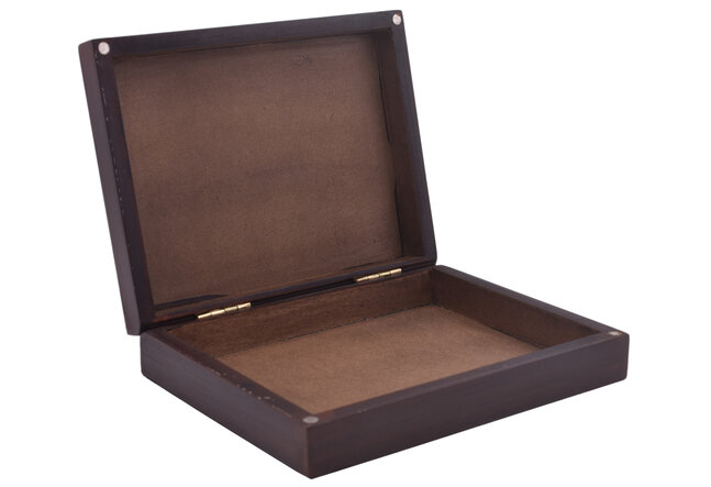 Malá dřevěná dárková krabička na dámskou peněženku 415