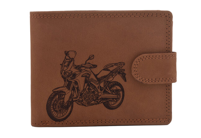 Pánská peněženka MERCUCIO béžová vzor 36 motorka enduro 2911906