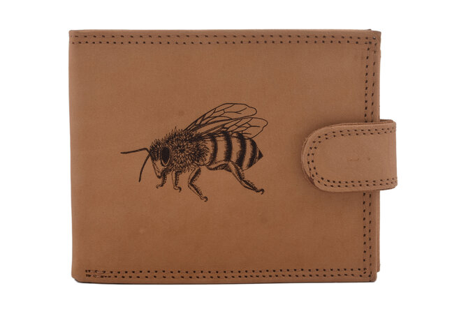 Pánská peněženka MERCUCIO natural vzor 14 včela 2911927