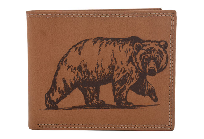 Pánská peněženka MERCUCIO natural vzor 20 medvěd 2911911