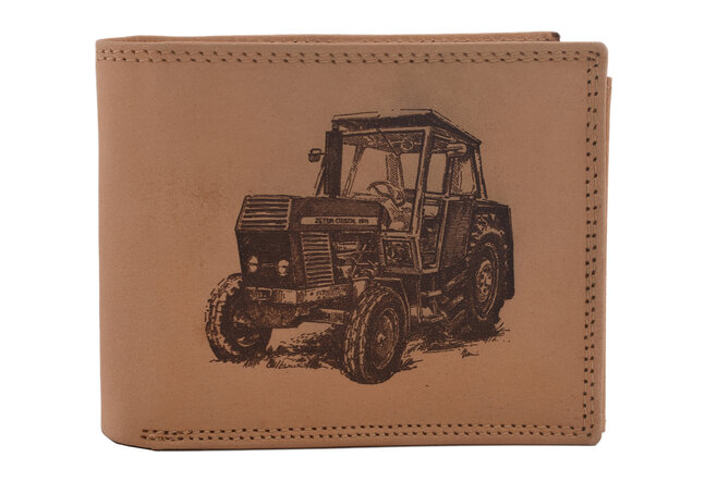 Pánská peněženka MERCUCIO natural vzor 63 traktor crystal 2911911