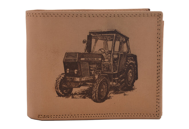 Pánská peněženka MERCUCIO natural vzor 63 traktor crystal 2911911