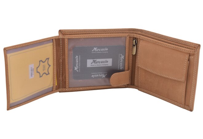 Pánská peněženka MERCUCIO natural vzor 64 motorka retro 2911911