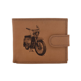 Pánská peněženka MERCUCIO natural vzor 64 motorka retro 2911927