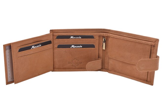 Pánská peněženka MERCUCIO natural vzor 64 motorka retro 2911927