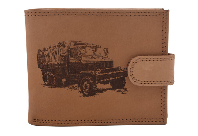 Pánská peněženka MERCUCIO natural vzor 67 retro nákladní auto 2911927