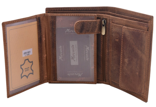 Pánská peněženka MERCUCIO světlehnědá (bez loga) 2911921