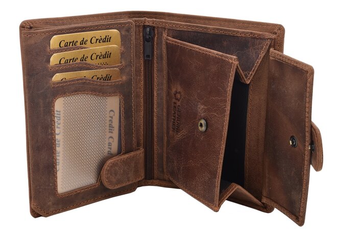 Pánská peněženka MERCUCIO světlehnědá vzor 1 divočák celý 2911905