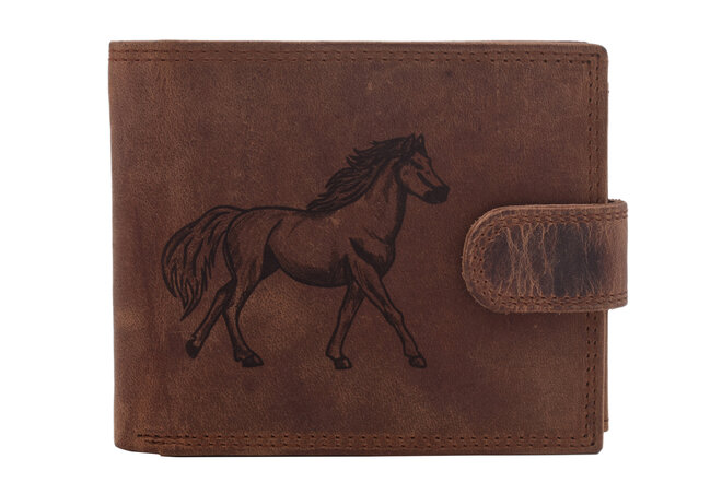 Pánská peněženka MERCUCIO světlehnědá vzor 23 kůň celý 2911927