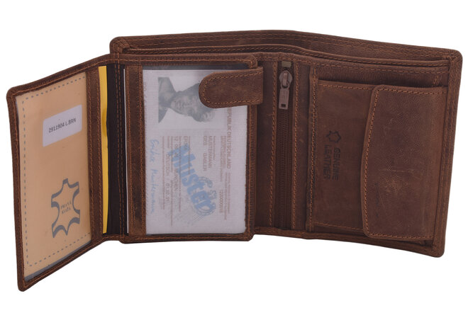 Pánská peněženka MERCUCIO světlehnědá vzor 37 sv. Hubert 2911904
