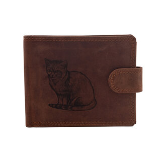 Pánská peněženka MERCUCIO světlehnědá vzor 88 kočka 2911906