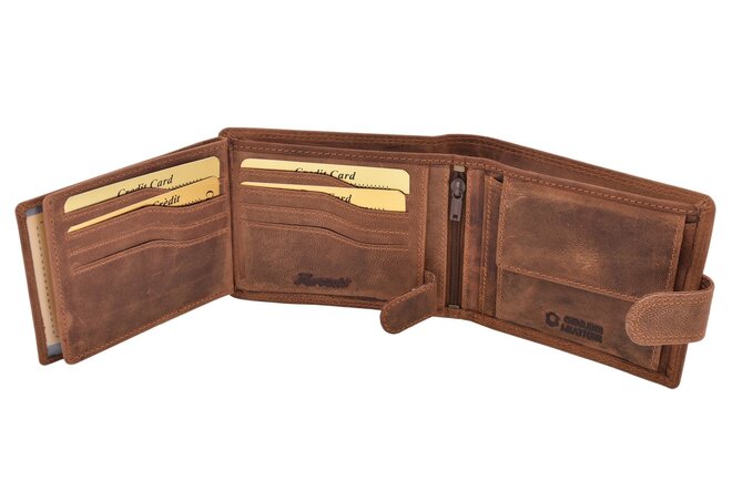 Pánská peněženka MERCUCIO svetlohnedá embos kamzík 2911906