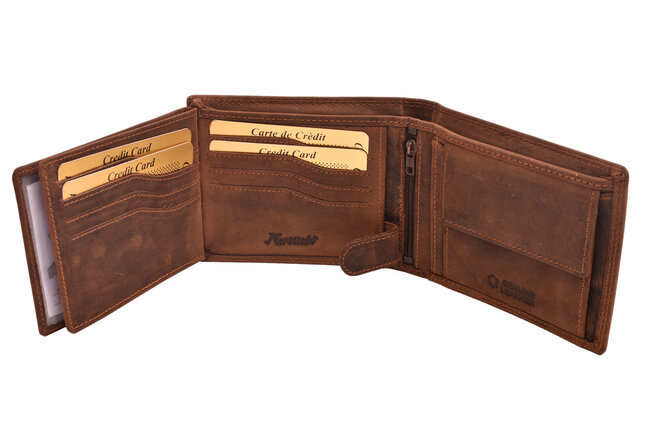 Pánská peněženka MERCUCIO svetlohnedá embos kamzík 2911908