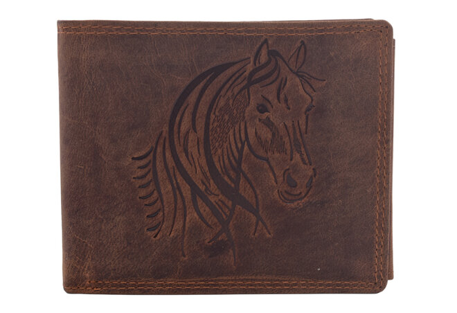 Pánská peněženka MERCUCIO svetlohnedá embos kůň 2911908