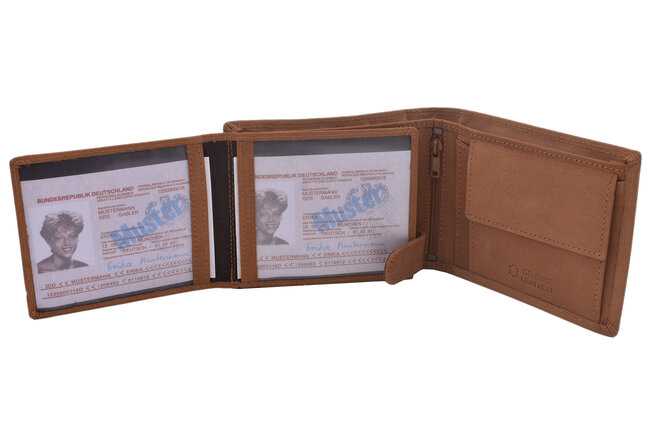 Pánská peněženka RFID MERCUCIO béžová vzor 1 divočák celý 2911908