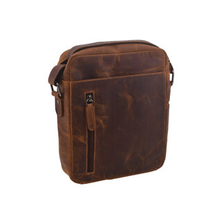 Pánské kožené crossbody camel 250907