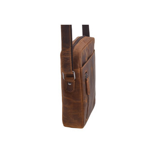 Pánské kožené crossbody camel 250907