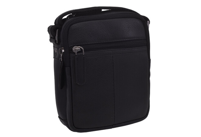Pánské kožené crossbody černá nappa 250588