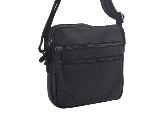 Pánské kožené crossbody černá nappa 250849