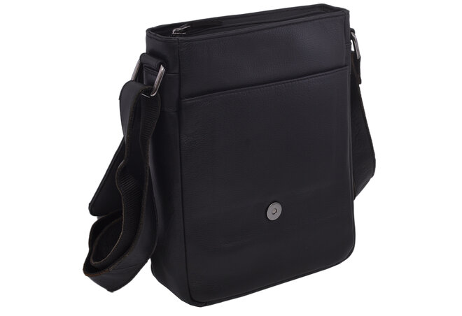 Pánské kožené crossbody černá nappa 250908