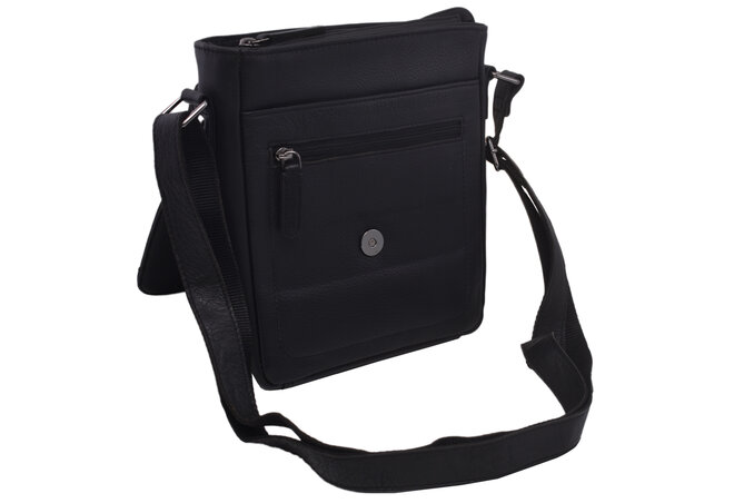 Pánské kožené crossbody černá nappa 250909