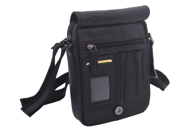 Pánské kožené crossbody černá nappa V 250586