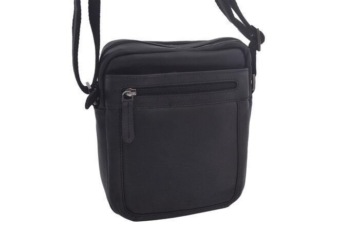 Pánské kožené crossbody černá nappa V 250587