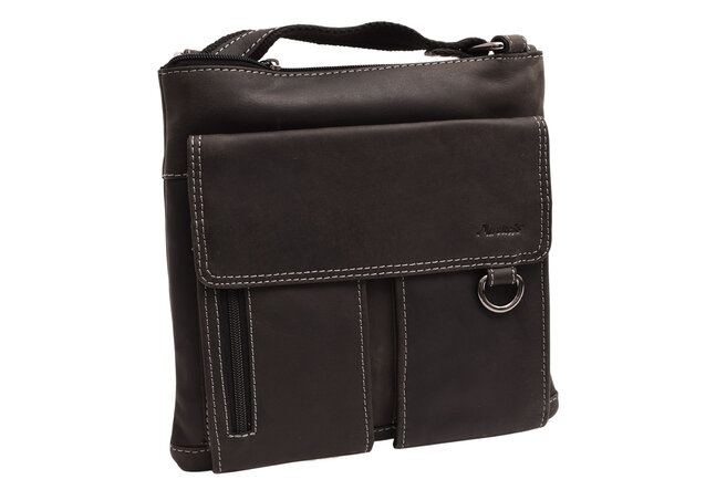 Pánské kožené crossbody čierny hunter 250903 (sleva)