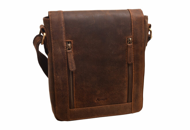 Pánské kožené crossbody tan hunter 250836