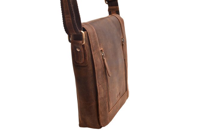 Pánské kožené crossbody tan hunter 250836